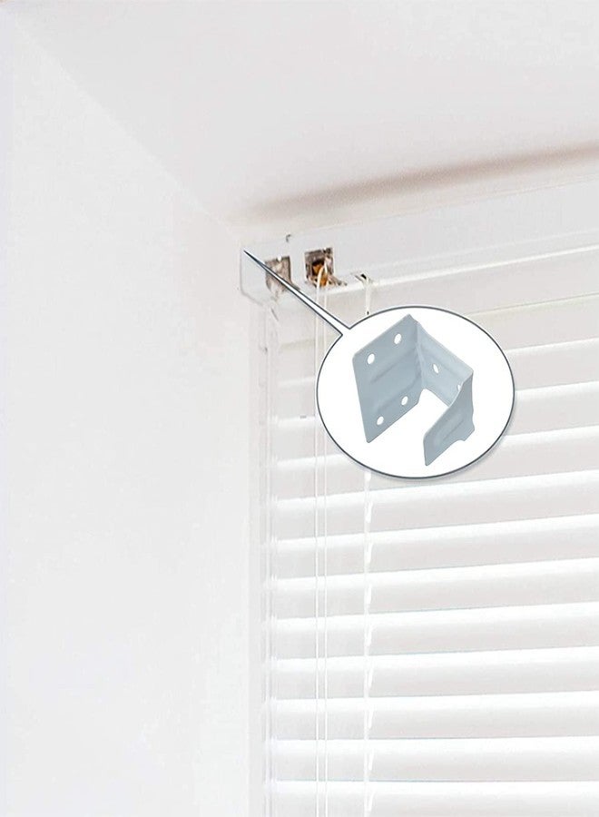 AXLIZER 4PCS Window Blind Headrail Brackets - Mini White Center Support Mounting Brackets for Window Blinds and Valance Installation - Image 5